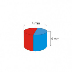Neodymium magnet cylinder dia.4x4 N 150 °C, VMM4SH