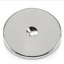 Neodymium magnet cylinder with screw hole with countersunk-head bolt dia.50 x 4 N 80 °C, VMM4-N35