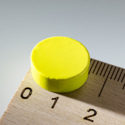 Stronger color magnet round dia.15x5 yellow