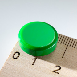 Color magnet round dia.16x5 green