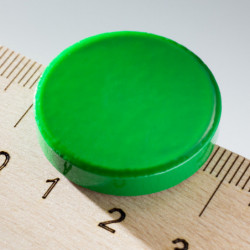 Color magnet round dia.26x5 green