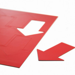 Magnetic symbol – a big arrow, 8 pieces / A4 format – red