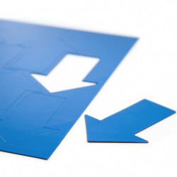 Magnetic symbol – a big arrow, 8 pieces / A4 format – blue