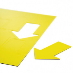 Magnetic symbol – a big arrow, 8 pieces / A4 format – yellow