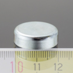 Magnetic lens / pot magnet dia. 20 x height 6 mm, without screw