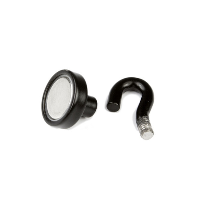 Magnetic lens with a hook (small magnetic hook) diam. 16 N, black