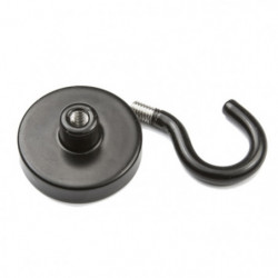 Magnetic lens with a hook (small magnetic hook) diam. 32 N, black