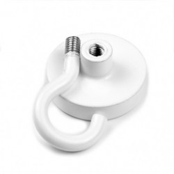 Magnetic lens with a hook (small magnetic hook) diam. 32 N, white