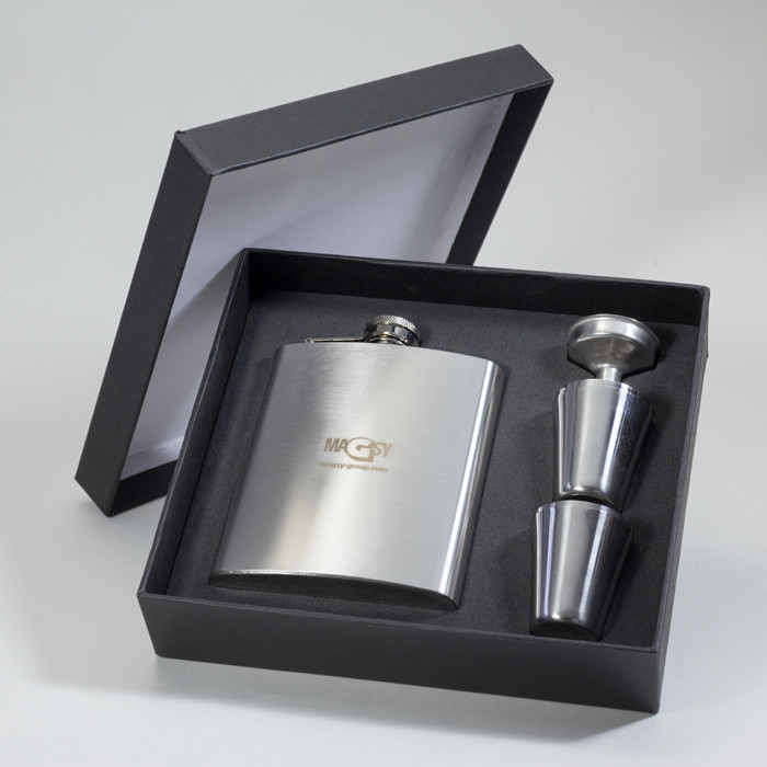 MAGSY stainless-steel flask – gift set