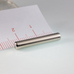 Neodymium magnet cylinder dia.4x25 N 80 °C, VMM7-N42