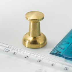Magnet in a metal case, golden