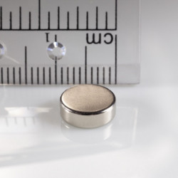 Neodymium magnet cylinder dia.9x3 N 80 °C, VMM7-N42