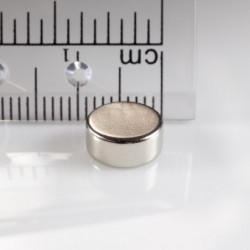 Neodymium magnet cylinder dia.9x4 N 80 °C, VMM7-N42