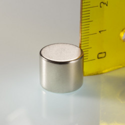 Neodymium magnet cylinder dia.15x12 N 80 °C, VMM4-N35